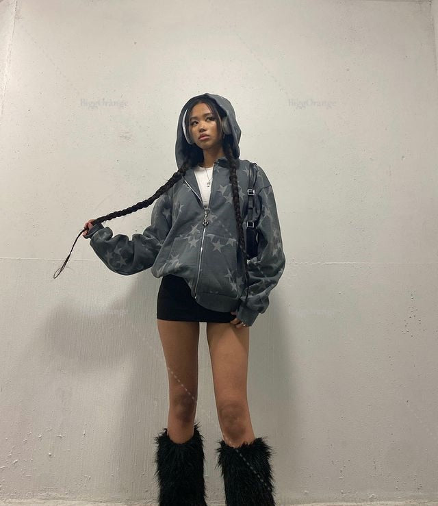 Retro Fashion Star Pattern Hoodie Streetwear Y2k Sweatshirt Men Pullover Zip Jacket Women Fashion Women's Tops harajuku hoodie