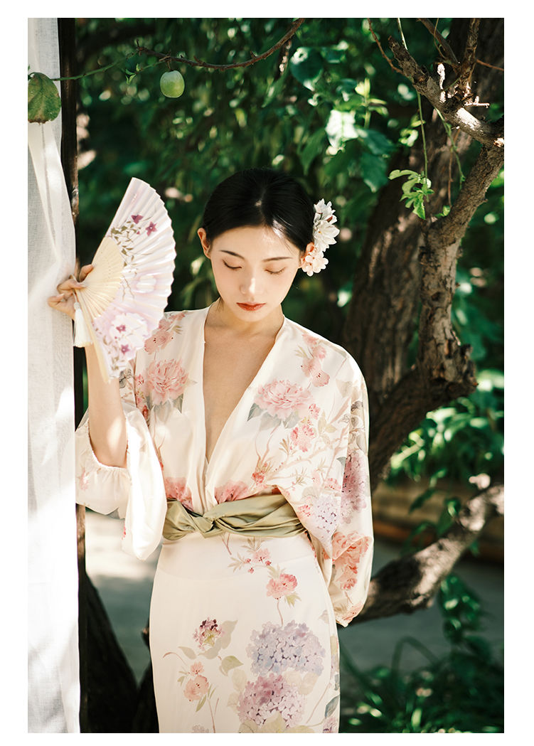Hstar Oriental Classical Beauty Temperament Retro Ink Printing V-neck Women 2022 Summer Slim Long Elegant Dress robe traf boho
