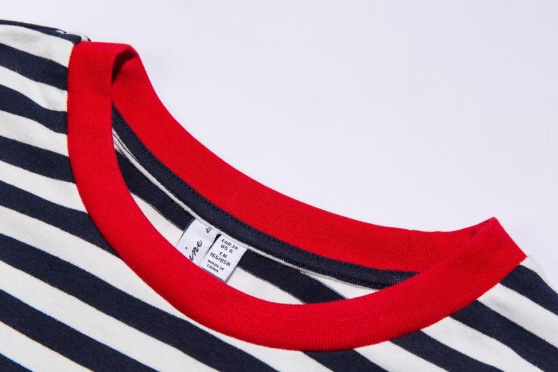 Striped Classic T-shirt Spring Autumn New Round Neck Long-sleeved Cotton Woman Tshirts Ladies Vintage Casual Tee Shirt Tops