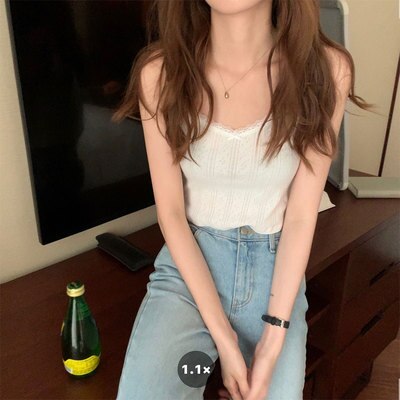 8 colors korean ins style camisole women Sexy tank top female Spring and summer sleeveless slim crop tops womens (X1361)