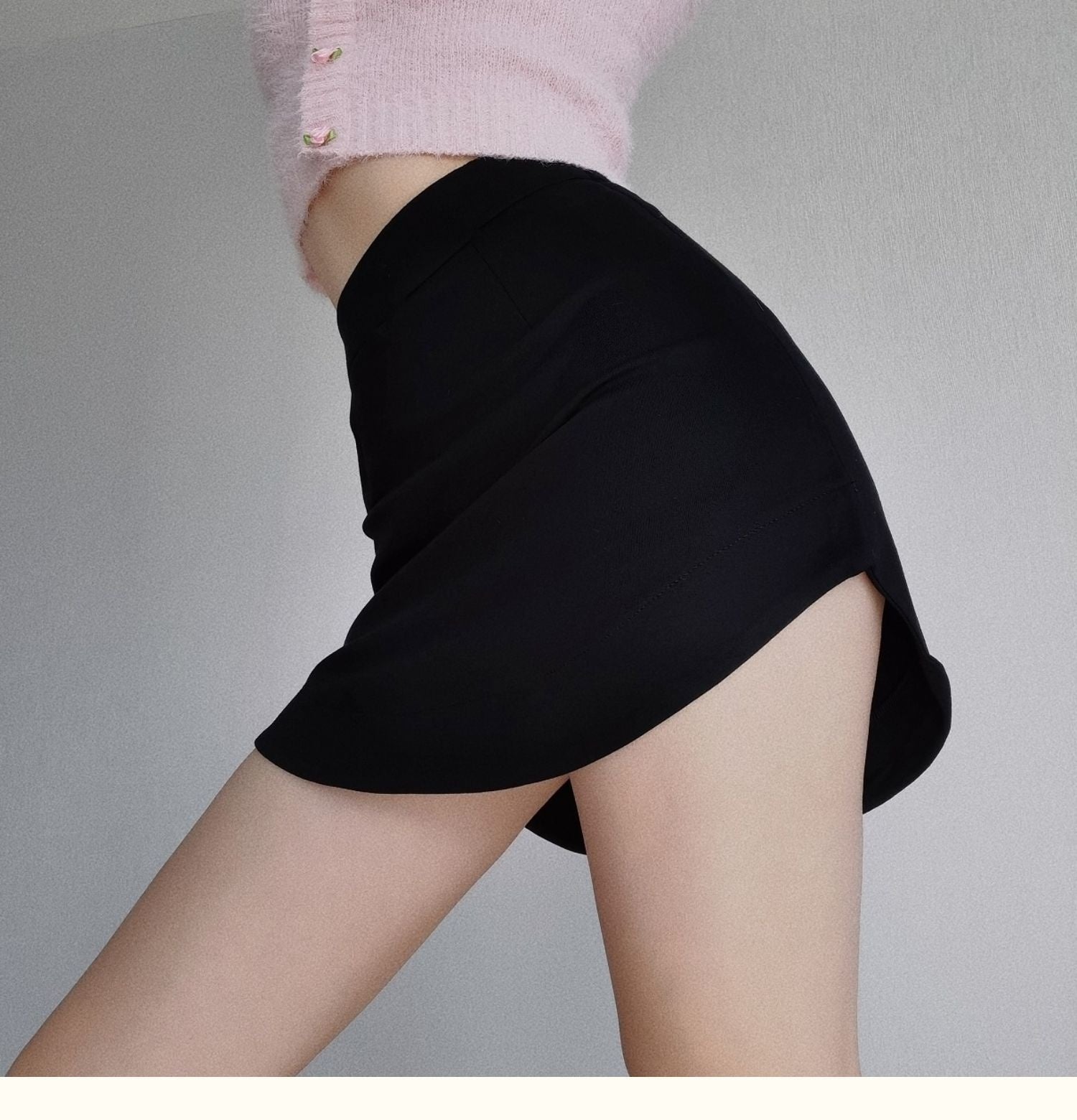 Lizakosht   European Solid Color High Waist Slim A-line Skirt Sexy Street Style Folds Women's Clothing 2022 New Trend Design QONV