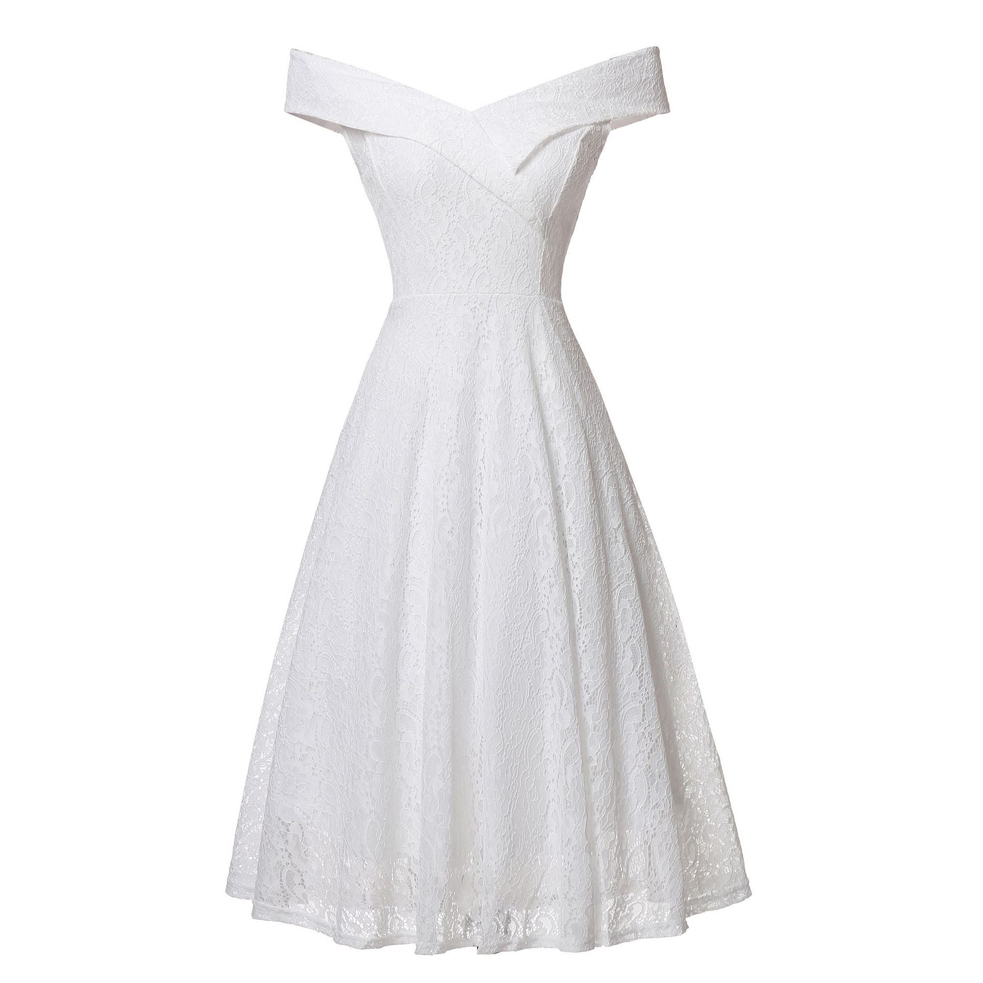 Lizakosht Summer Women's Lace Off Shoulder Sleeveless Tube Top Party Dresses Slim A-Line Elegant Female Dress Mujer Vestido