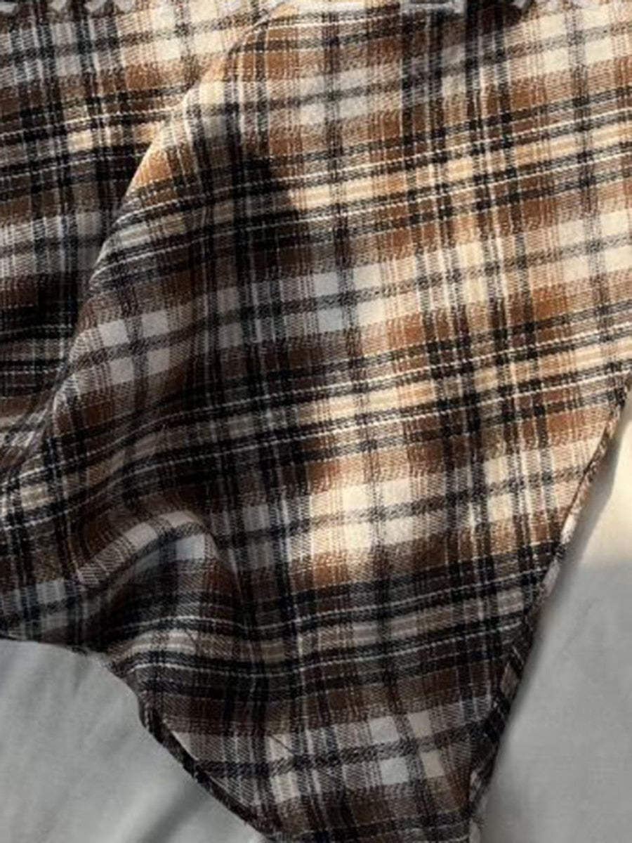 Lizakosht American Vintage Plaid Midi Skirt Woman A-line High Waist Long Skirts Summer School Style Y2k Classic Cotton Faldas Chic