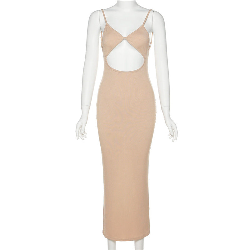 Lizakosht Sling Hollow Dress Bag Hip Skirt 2022 Summer New Women's Fashion Sexy Backless Slim Fit