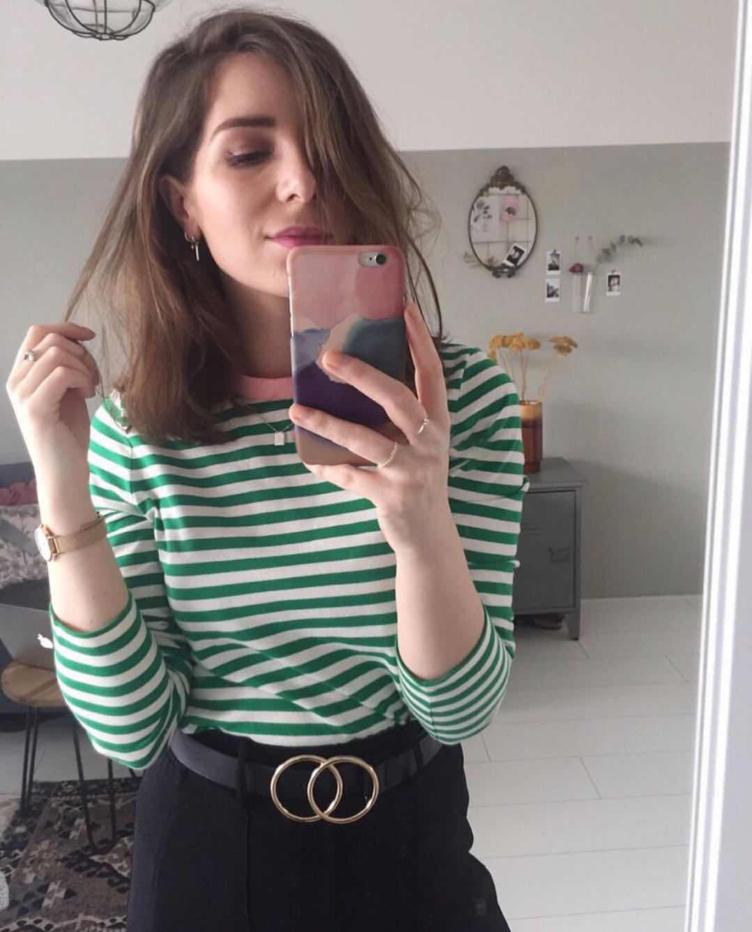 Striped Classic T-shirt Spring Autumn New Round Neck Long-sleeved Cotton Woman Tshirts Ladies Vintage Casual Tee Shirt Tops