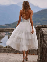 Lizakosht Elegant White Layered Hem Women's Halter Dress Fashion Backless Sleeveless A-line Dresses Female Solid Wedding Party Robe