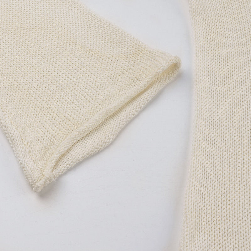 Lizakosht Spring Y2k Sweater Women Cute Star Stitching Knitwear Smock Vintage Long Sleeve Hollow Out Sweaters Lady Jumper Fairycore Retro