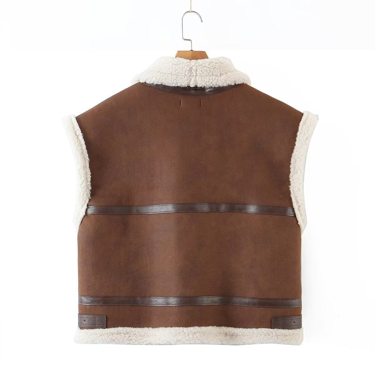 Lizakosht Fur Jacket Women New Suede Lamb Hair Lapel Handsome Fur One Loose Vest Jacket Autumn Winter