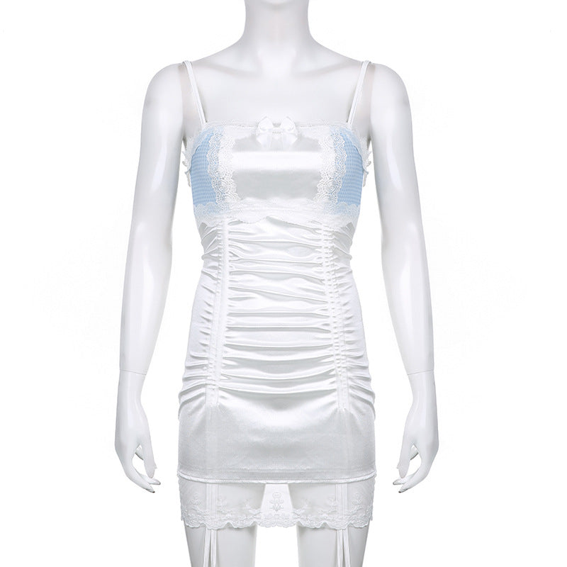 Lizakosht  2022 New Ladies Dress Women's Lace Sling Dress Sexy Slim Perspective Dress
