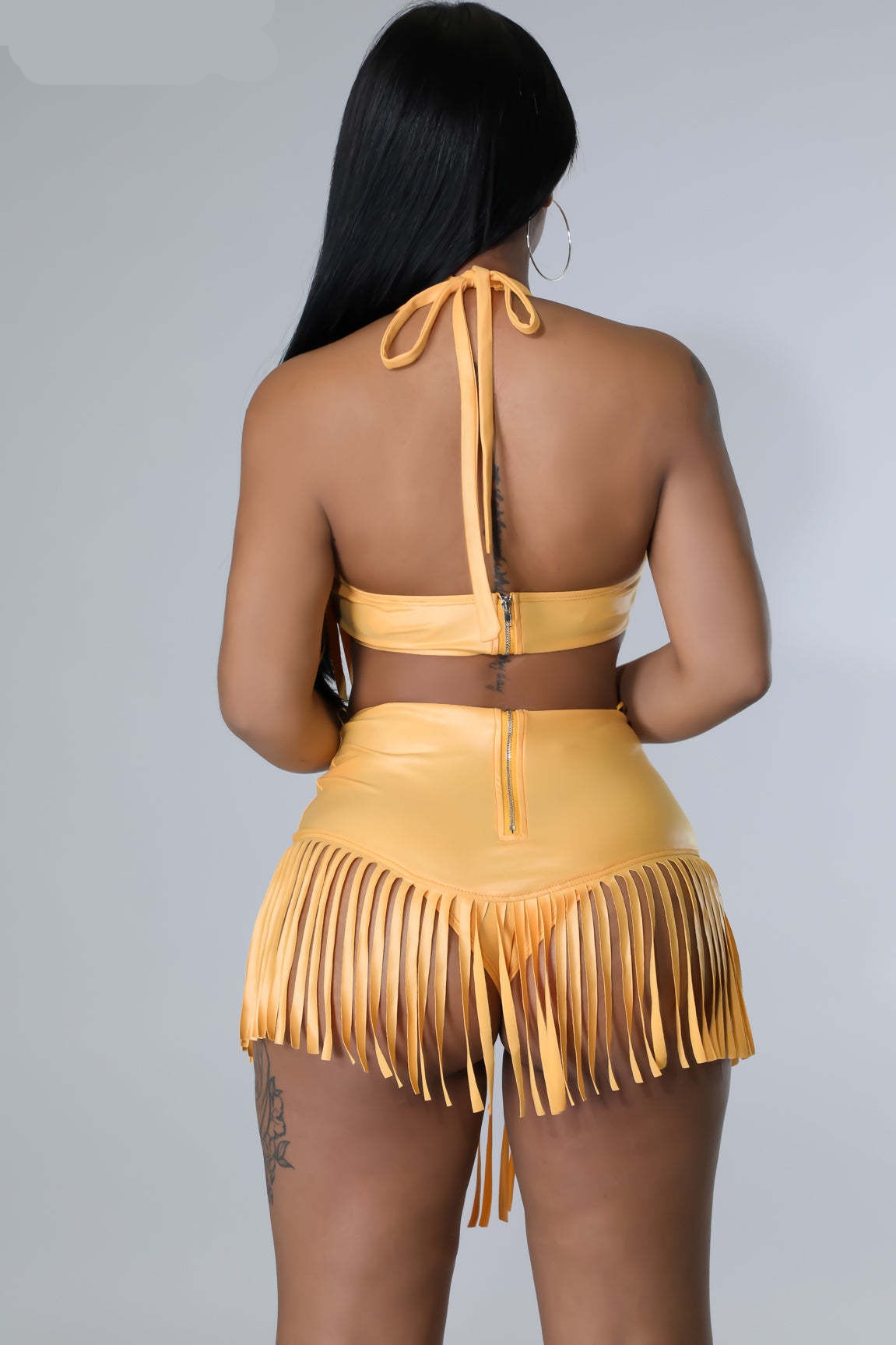 Lizakosht Women Tassel Splicing Bikinis Set 2022 Summer Beach Swimsuit Two 2 Piece Set Ouftis