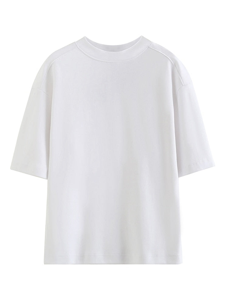 Lizakosht Summer Women Pink Cotton T Shirt High Quality Round Neck Short Sleeve Tee Shirts Ladies Casual Basic Simple Streetwear Top