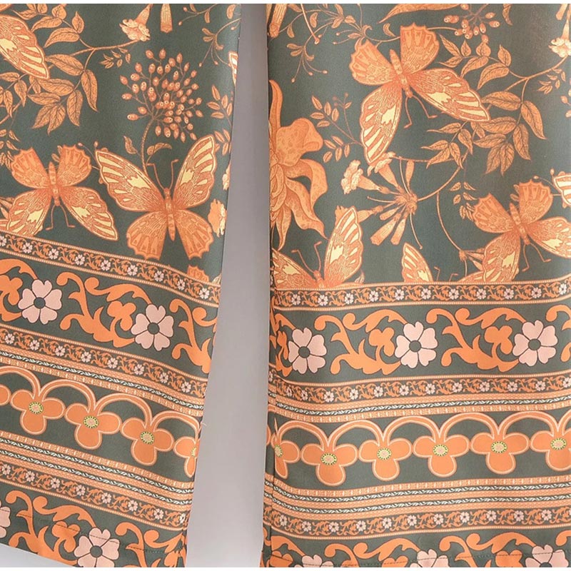 Summer Print Butterfly Romper Women's Jumpsuit Casual Spaghetti Strap Wide Leg Jumpsuits Female 2022 New Streetwear Lady Rompers