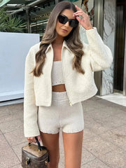 Lizakosht Fashion Woman Bomber Jackets for Women Spring Autumn Coats Ladies Casual with Pockets Long Sleeve New Outerwear