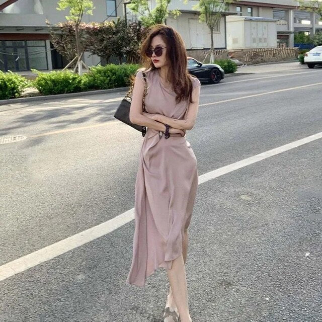 Hstar Oriental Classical Beauty Temperament Retro Ink Printing V-neck Women 2022 Summer Slim Long Elegant Dress robe traf boho