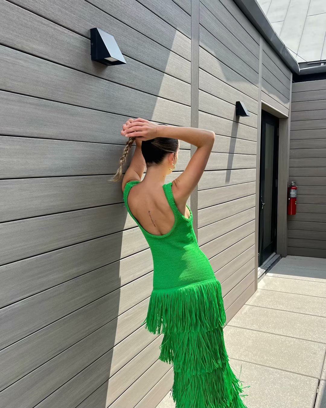 Lizakosht Knitted Womens Dresses for Women Slim Slip Dress Female Chic with Tassel Long Dresses Ladies Casual New In Dress