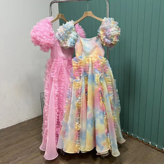 Lizakosht New Organza princess wind photo romantic atmosphere dress long fairy skirt