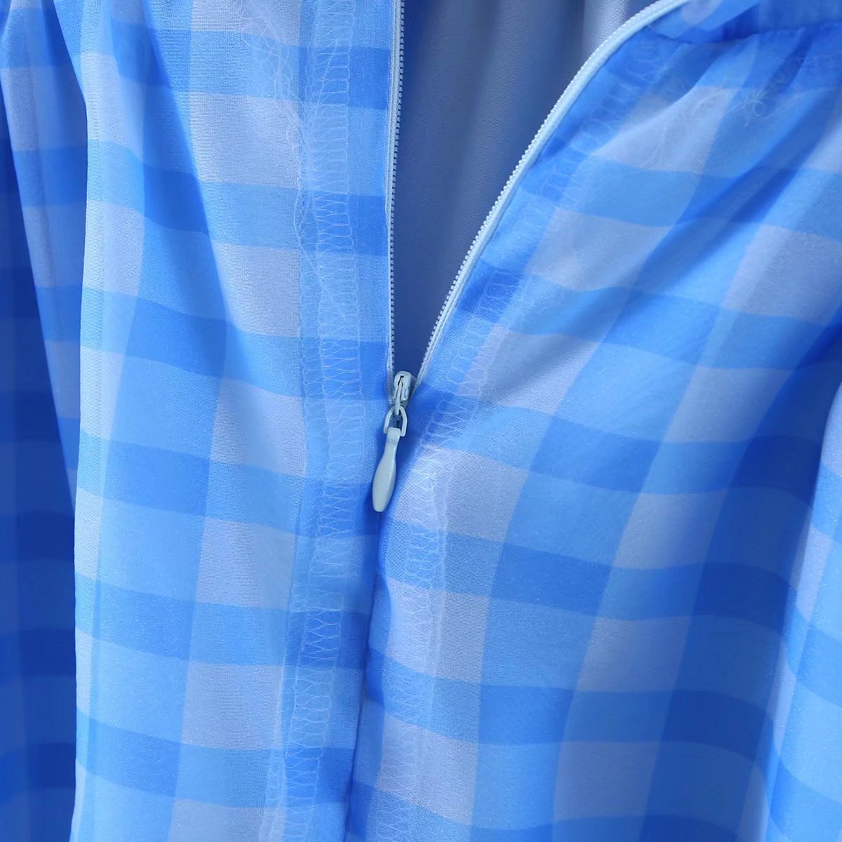 Lizakosht Romantic Women Blue Plaid Halter Long Dress Sexy Backless Sleeveless Ladies Holiday Summer Dresses Fairy Robe