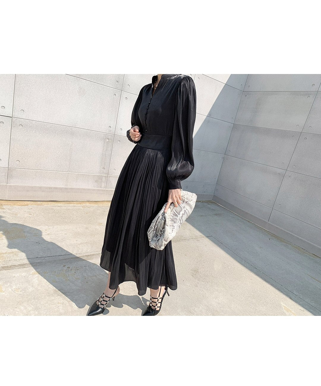 Solid Autumn Elegant High Waist 2022 Maxi Dress for Women Luxury A-Line Vintage Woman Dresses Long Sleeve Spring Party Vestidos