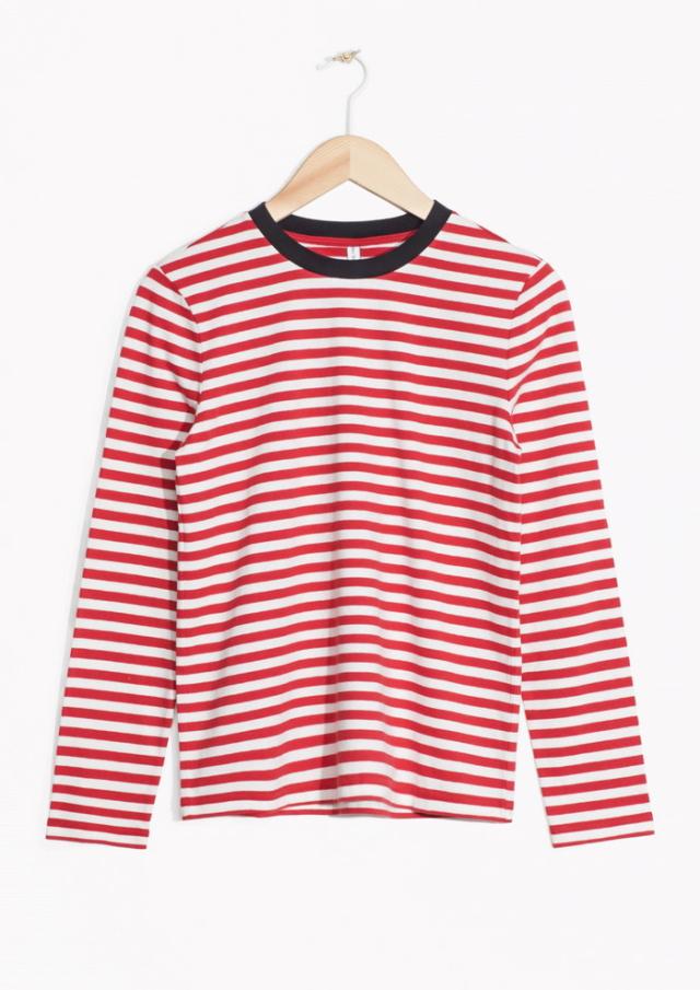Striped Classic T-shirt Spring Autumn New Round Neck Long-sleeved Cotton Woman Tshirts Ladies Vintage Casual Tee Shirt Tops