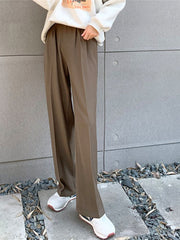 Lizakosht Summer Women Work Suit Pants Spring Quality Elegant Office Lady Long Trousers New Solid High Waist Female Pants