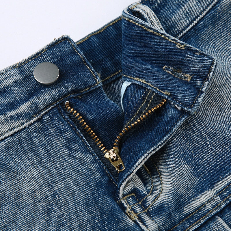 Lizakosht Cargo Mini Skirts Women Harajuku Vintage Y2k 90s Casual Pleated Denim Skirts Hight Waist Sexy Clubwear Jeans Short Skirt
