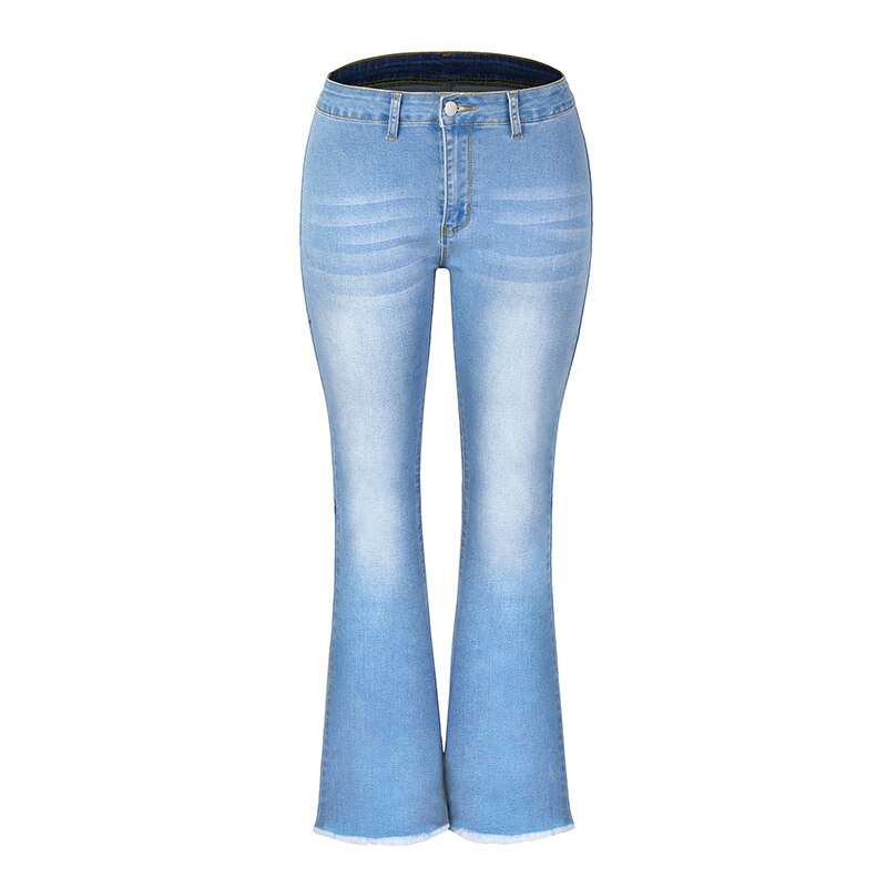 Lizakosht Women Flare Jeans Vintage Fashion Stretch Pocket Casual Loose Streetwear High Waist Urban Female Flare Trouser Women's Jeans