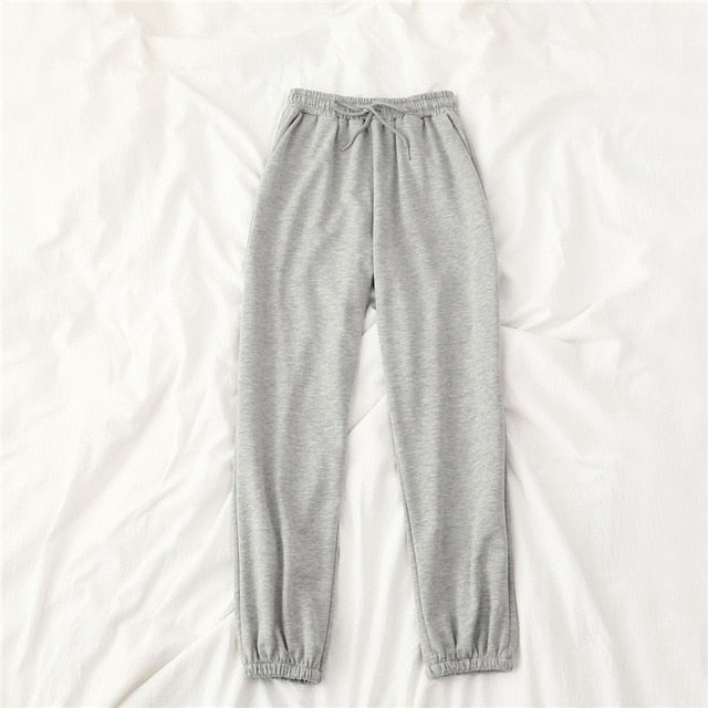 Mooirue Summer Autumn Women Harem Pants Cotton Purple Gray Kahkai Blue Sweat Pants Bottom