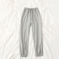 Mooirue Summer Autumn Women Harem Pants Cotton Purple Gray Kahkai Blue Sweat Pants Bottom
