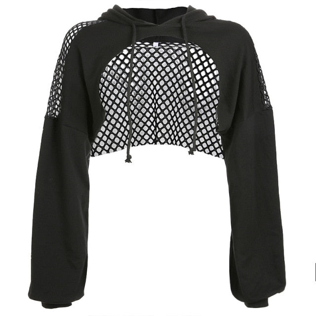 SEASONS Cropped Streetwear O-neck Loose Sweatshirt Solid Fashion Long Sleeve Hoodie Crop Top 2021  Spring Summer ASTS80301