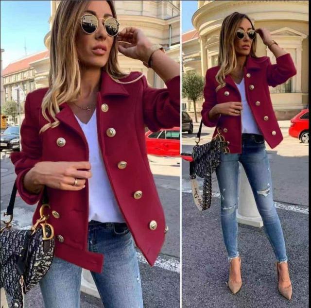 Lizakosht  New Winter Women Wool & Blends Short Coats Jackets Casual High Quality Warm Overcoat Fashion Long Coats Double Breasted