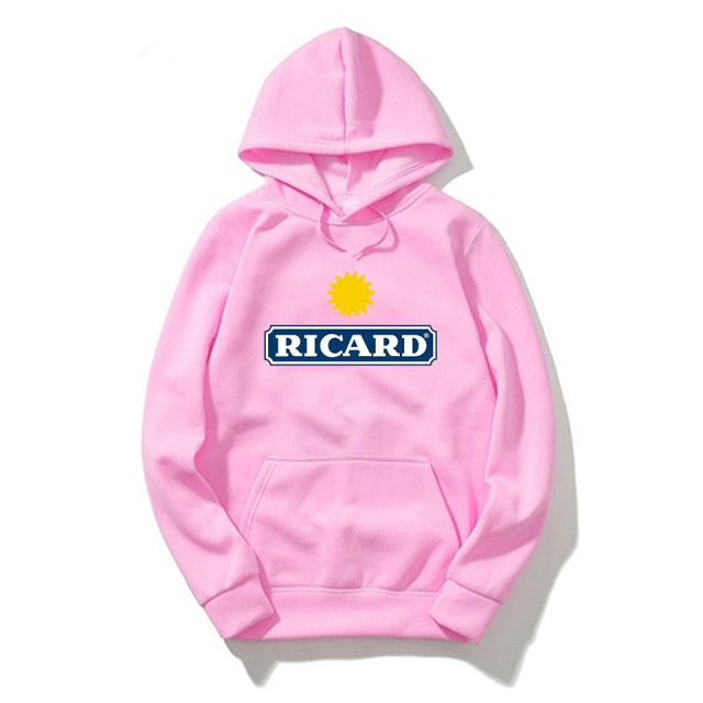 Hoodies Sweatshirts Men RICARD Hoodie Sweat-shirt Streetwear Hoodie Pink Clothing Polerone Winter Clothes Women Harajuku Shirt