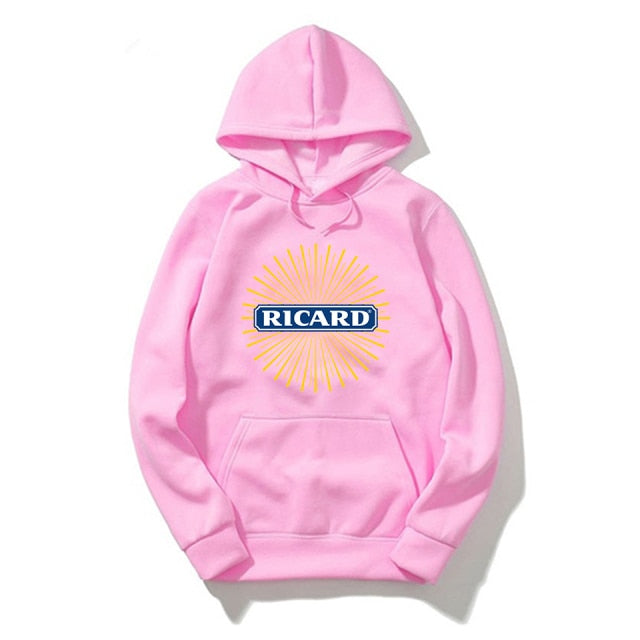 Hoodies Sweatshirts Men RICARD Hoodie Sweat-shirt Streetwear Hoodie Pink Clothing Polerone Winter Clothes Women Harajuku Shirt