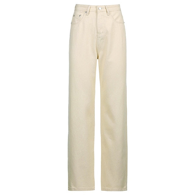 Vintage Y2K Baggy Brown Jeans Women Streetwear Loose High Waist Trousers Harajuku Fashion Cotton Denim Sweatpants Cuteandpsycho