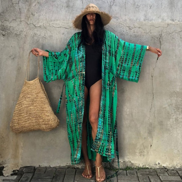 Fitshinling Snake Print Oversize Beach Cover Up Swimwear 2021 Summer Vintage Kimono Bohemian Holiday Long Cardigan Outing New
