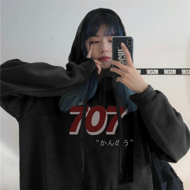 With Hat Hoodies Women Letter Print Thicker Simple Couples Loose Winter Trendy Korean Style Loose Leisure Streetwear Sweatshirts