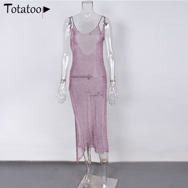 Lizakosht Backless Sexy Knitted Dress Women 2021 Summer Long Sleeve Open Back See Through Beach Cover Mini Dress Femme Clubwear