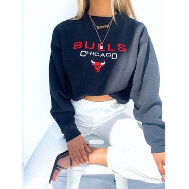 Dark Gray Letter Print Sweatshirt Women Oversized Hoodies Brand Design Plus Size High Street Tops Sports Girls Vintage winter
