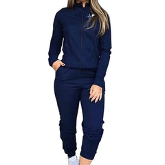 Spring Autumn Print Tracksuit Women 2 Piece Set Long Sleeve Zipper Jacket+Pants Sports Jogging Suit Female Streetwear Outfits