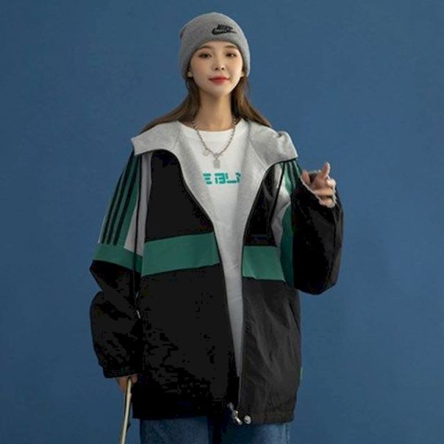 Women's jackets wear both sides in spring and autumn 2021 new Korean loose jacket women's thin all-match Japanese bf wind jacket
