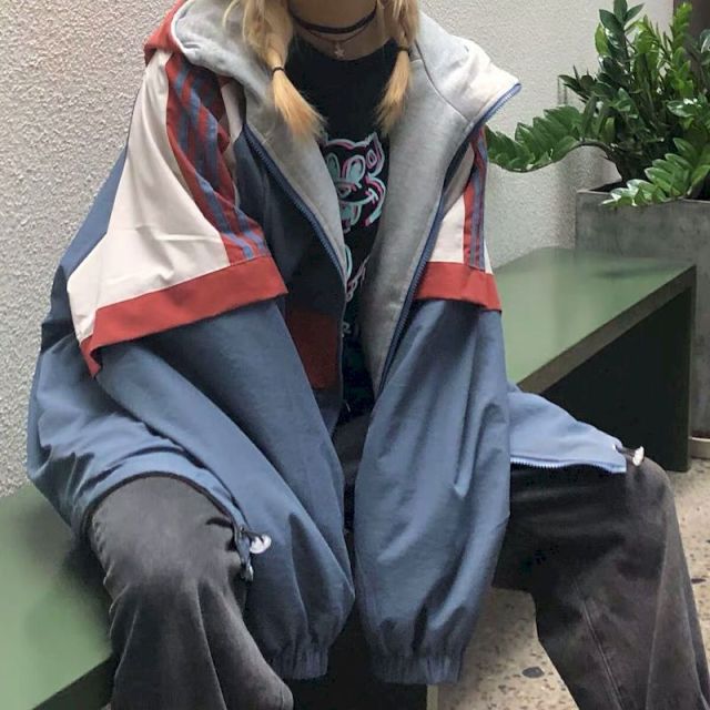 Women's jackets wear both sides in spring and autumn 2021 new Korean loose jacket women's thin all-match Japanese bf wind jacket
