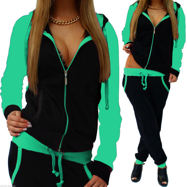 Printed Tracksuit Women 2 Piece Set Zipper Sweatshirt+Pants Sportwear Women's Sports Suit Hooded Hoodies Set Female Clothes