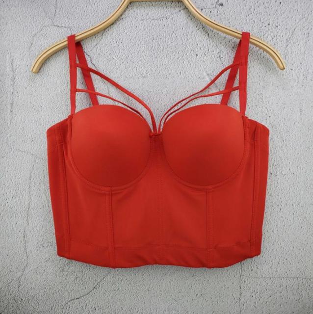 Lizakosht S M L XL 2XL 3XL Fashion Mesh Push Up Bralet Women's Corset Bustier Bra Night Club Party Sexy Cropped Top Vest Plus Size AW514