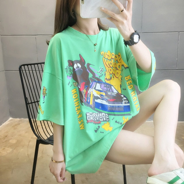 ZITY Cartoon Hoodies 2021 Fall Women Tops Thin Type Jumper Hoodie Autumn Winter Korea Fashion Laziness-Style Girl  Sweatshirt