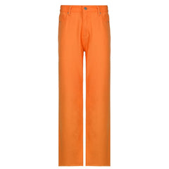 Stylish White Y2K Jeans For Girls Fashion 2021High Waist Vintage Trouser Frmale Straight Women's Split Denim Pants Streetwear