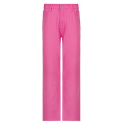 Stylish White Y2K Jeans For Girls Fashion 2021High Waist Vintage Trouser Frmale Straight Women's Split Denim Pants Streetwear