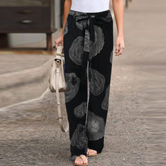 Vintage Printed Pants Women's Autumn Trousers ZANZEA 2021 Casual Elastic Waist Pantalon Palazzo Female Drawstring Long Turnip