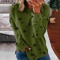 ZITY Jodimitty Hoodies Star Print Autumn Fashion Casual Sweatshirt Open Side Poleron Mujer Harajuku Loose Women O Neck Hoodie