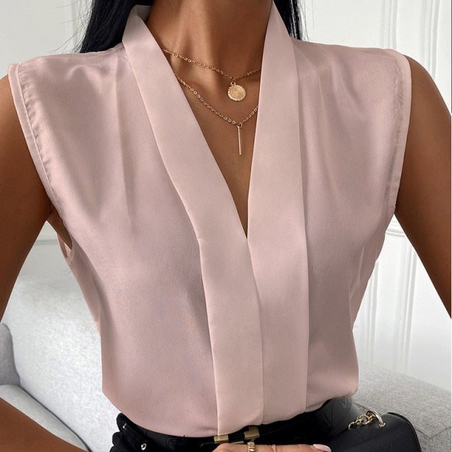 Summer Fashion Long Sleeve Women's Blouse Sexy Cross V-neck Thin Black Female Blouses Spring Casual Office Elegant Lady Top