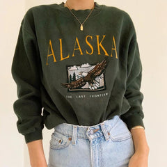 Soft Fleece Hoodies Women Letter Printing O-neck Long Sleeve Sweatshirts Winter Clothes Women Sweatshirt Vintage Loose Pullovers