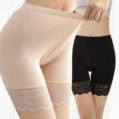 Lizakosht 40KG-80KG Women Plus Big Size Safety Pants Soft and Comfortable Modal Material Shorts with Lace Panties